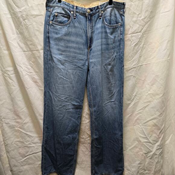 NWT Rag & Bone mid-rise relaxed wide leg full length womens jeans 31 non-stretch - Picture 1 of 15